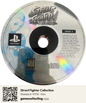 Street Fighter Collection PlayStation, NTSC disc