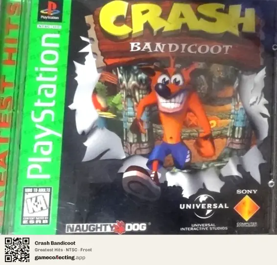 Crash Bandicoot PlayStation, NTSC box front