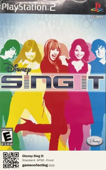 Disney Sing It PlayStation 2, NTSC box front