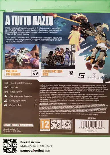 Rocket Arena Xbox One, PAL box back