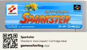 Sparkster Super Nintendo Entertainment System, Asia cartridge label