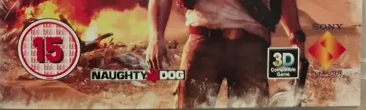 Uncharted 3: Drake's Deception, the BBFC circle on its front
