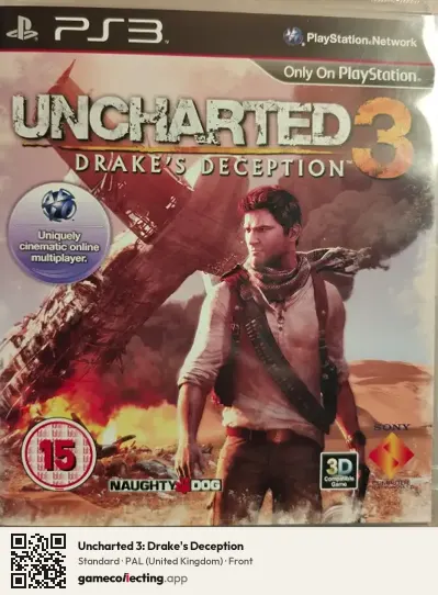 Uncharted 3: Drake's Deception PlayStation 3, United Kingdom box front