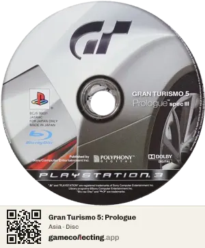 Gran Turismo 5: Prologue PlayStation 3, Asia disc