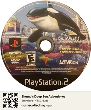 Shamu's Deep Sea Adventures PlayStation 2, NTSC disc