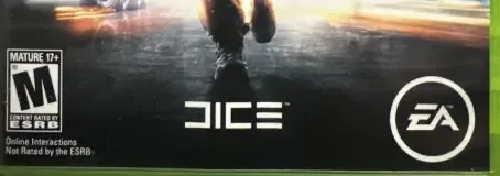 Battlefield 3, the ESRB box on its front