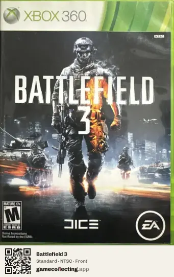 Battlefield 3 Xbox 360, NTSC box front