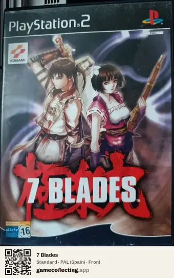 7 Blades PlayStation 2, Spain box front