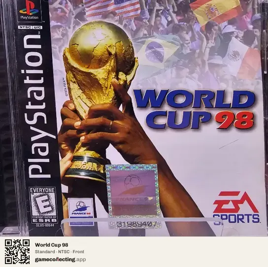 World Cup 98 PlayStation, NTSC box front