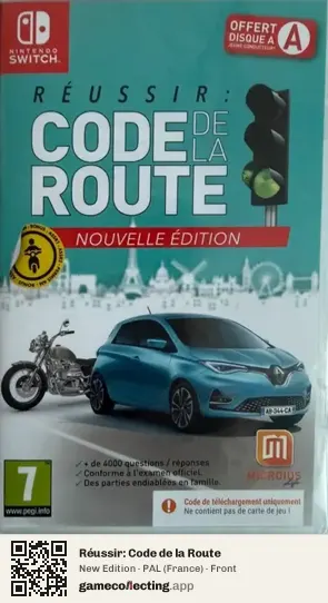 Réussir: Code de la Route Nintendo Switch, France box front