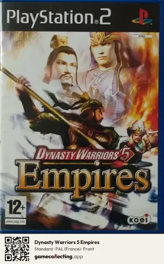 Dynasty Warriors 5 Empires PlayStation 2, France box front