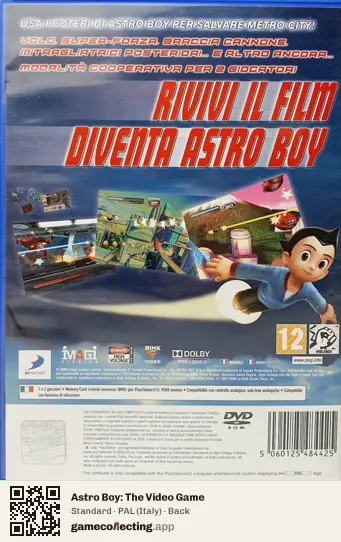 Astro Boy: The Video Game PlayStation 2, Italy box back