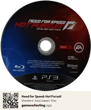 Need for Speed: Hot Pursuit PlayStation 3, Asia disc