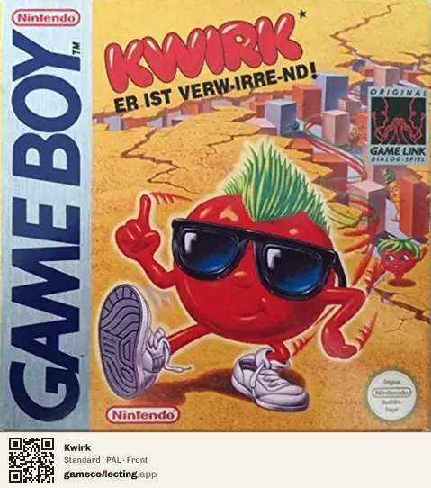 Kwirk Game Boy, PAL box front