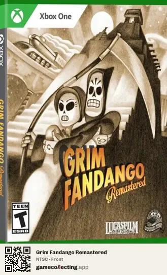 Grim Fandango Remastered Xbox One, NTSC box front