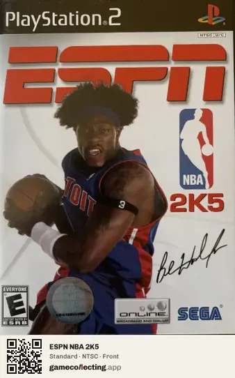 ESPN NBA 2K5 PlayStation 2, NTSC box front