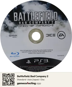 Battlefield: Bad Company 2 PlayStation 3, Asia disc