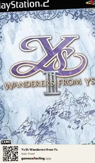 Ys III: Wanderers from Ys PlayStation 2, Asia box front