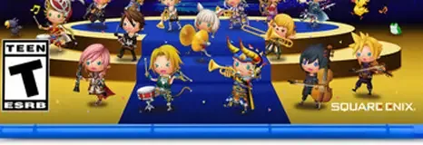 Theatrhythm Final Bar Line, the ESRB box on its front