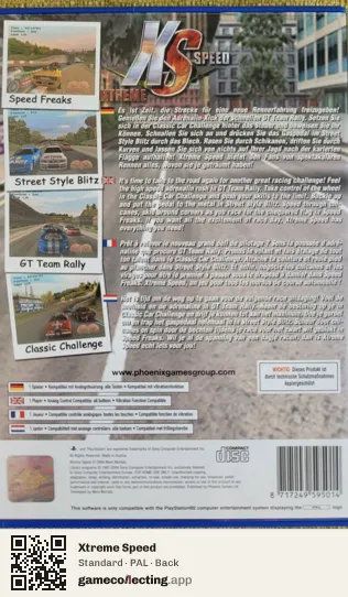 Xtreme Speed PlayStation 2, PAL box back