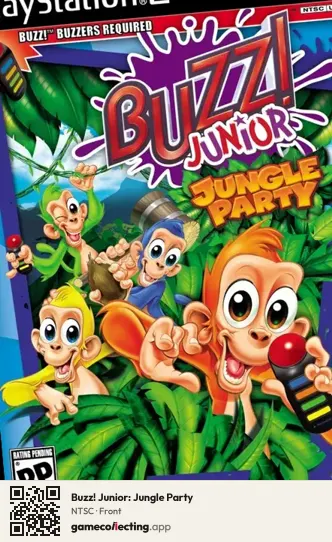 Buzz! Junior: Jungle Party PlayStation 2, NTSC box front