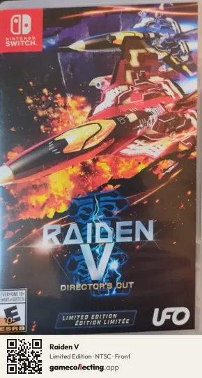 Raiden V Nintendo Switch, NTSC box front