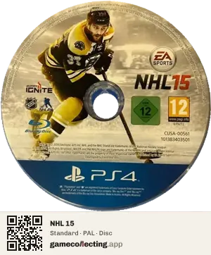 NHL 15 PlayStation 4, PAL disc