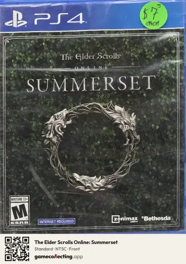 The Elder Scrolls Online: Summerset PlayStation 4, NTSC box front