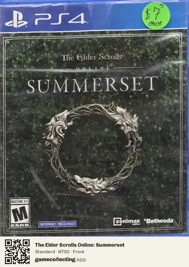 The Elder Scrolls Online: Summerset PlayStation 4, NTSC box front