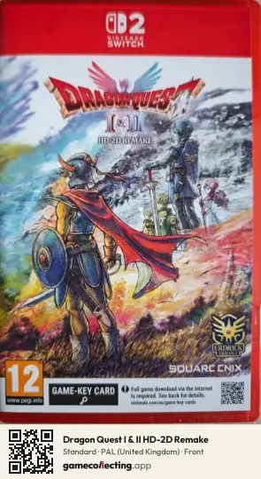 Dragon Quest I & II HD-2D Remake Nintendo Switch 2, United Kingdom box front