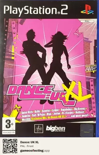 Dance: UK XL PlayStation 2, PAL box front