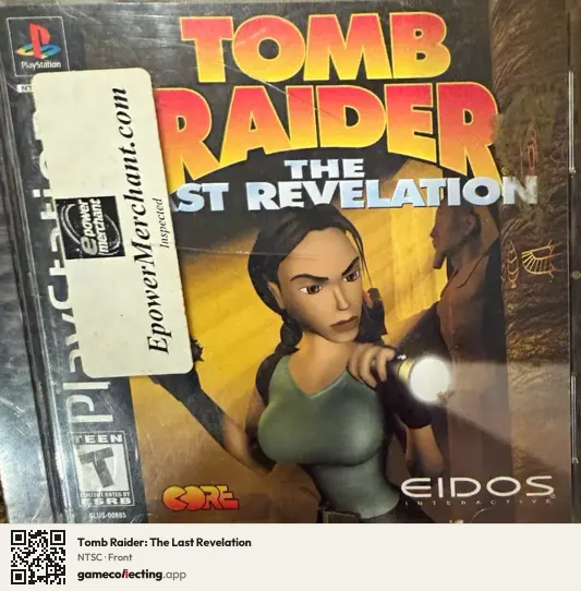 Tomb Raider: The Last Revelation PlayStation, NTSC box front