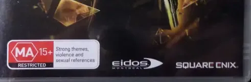 Deus Ex: Human Revolution, the Australian classification mark on its front