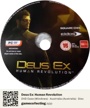 Deus Ex: Human Revolution Computer, Australia disc