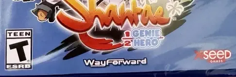 Shantae: Half-Genie Hero, the ESRB box on its front