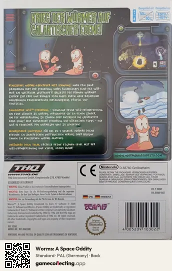 Worms: A Space Oddity Nintendo Wii, Germany box back
