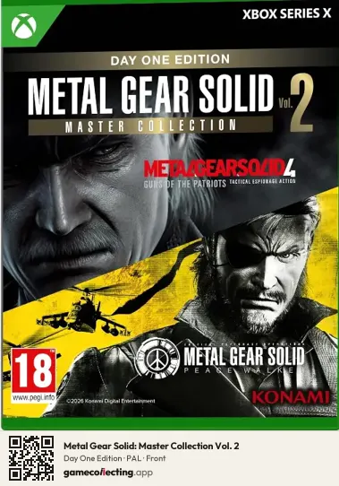 Metal Gear Solid: Master Collection Vol. 2 Xbox Series X, PAL box front