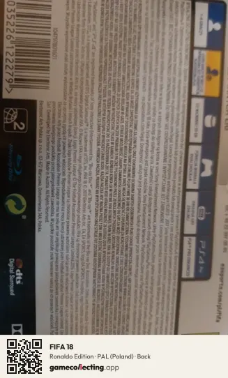 FIFA 18 PlayStation 4, Poland box back