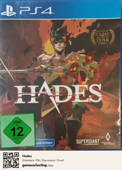 Hades PlayStation 4, Germany box front