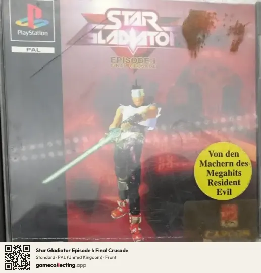 Star Gladiator Episode I: Final Crusade PlayStation, United Kingdom box front
