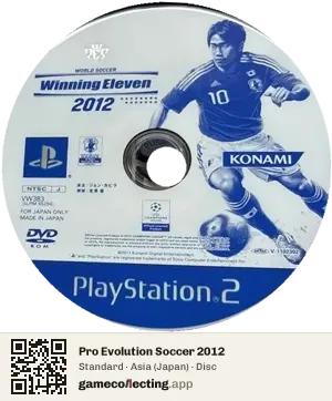 Pro Evolution Soccer 2012 PlayStation 2, Asia disc