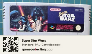 Super Star Wars Super Nintendo Entertainment System, PAL cartridge label