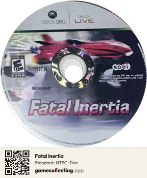 Fatal Inertia Xbox 360, NTSC disc