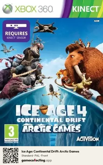 Ice Age: Continental Drift: Arctic Games Xbox 360, PAL box front