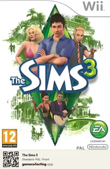 The Sims 3 Nintendo Wii, PAL box front