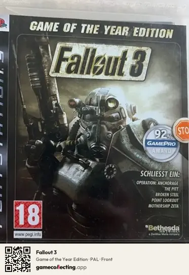 Fallout 3 PlayStation 3, PAL box front