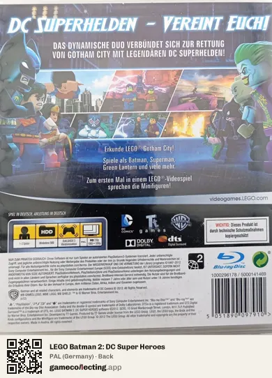 LEGO Batman 2: DC Super Heroes PlayStation 3, Germany box back