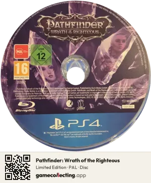 Pathfinder: Wrath of the Righteous PlayStation 4, PAL disc
