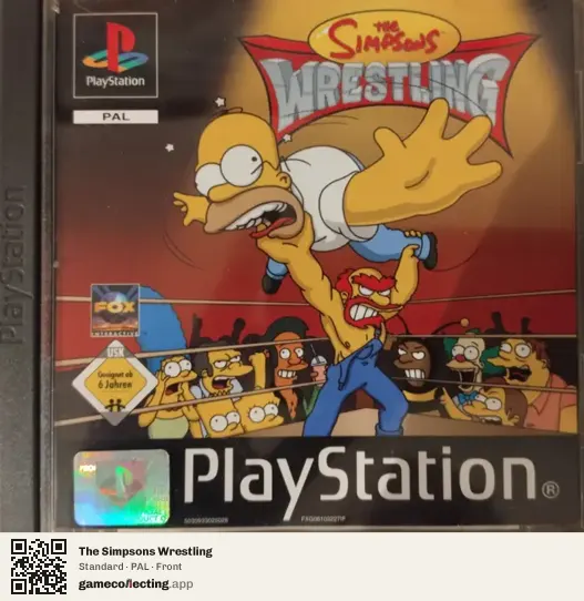 The Simpsons Wrestling PlayStation, PAL box front