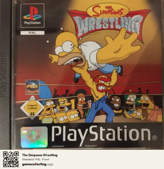 The Simpsons Wrestling PlayStation, PAL box front